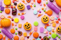 Colorful halloween candies confectionery  dessert. 