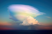 Cloud iridescence cloud outdoors nature. AI generated Image by rawpixel.