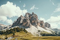 Dolomites italy wilderness landscape panoramic. AI generated Image by rawpixel.