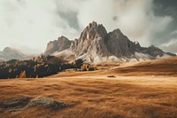 Dolomites italy landscape panoramic mountain. 