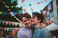 Lgbt party photography portrait kissing. 