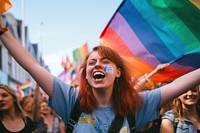 Lgbt party laughing adult togetherness. AI generated Image by rawpixel.