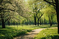 Spring landscape green park. AI generated Image by rawpixel.