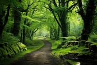 Spring green landscape outdoors. AI generated Image by rawpixel.