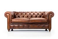 Chesterfield sofa furniture armchair brown. AI generated Image by rawpixel.