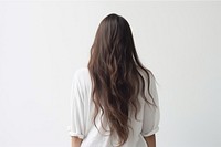 Long hair adult woman hairstyle. 