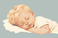 Newborn baby sleeping portrait blonde. AI generated Image by rawpixel.