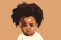 African american baby portrait drawing sketch. AI generated Image by rawpixel.