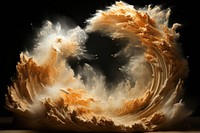 Sandstorm portal nature black background exploding. AI generated Image by rawpixel.