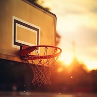 Basketball sports reflection sunlight. 