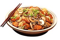 Yakisoba chopsticks noodle plate. AI generated Image by rawpixel.