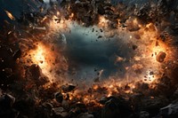 Apocalypse explosion effect backdrop