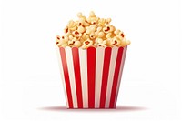 Popcorn snack food white background. AI generated Image by rawpixel.