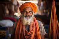 Indian happy Cloth merchant turban architecture tradition. AI generated Image by rawpixel.