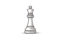 Chess piece game line white background. AI generated Image by rawpixel.
