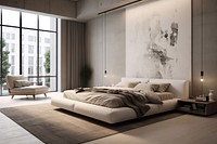 Modern glam style bedroom furniture architecture comfortable. AI generated Image by rawpixel.