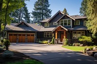 Craftsman style home garage architecture building.