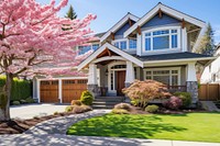 Craftsman style home architecture outdoors building. 