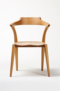 Elegant wooden chair with a minimalist design. The wooden chair features a smooth finish. Perfect for modern interiors, this wooden chair adds style and comfort.