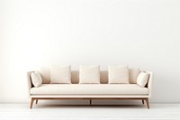 Fabric beige couch architecture furniture cushion. 