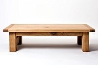 Wooden coffee table with a natural finish. The table features a sturdy design, perfect for living rooms. Wooden table ideal for modern or rustic decor.