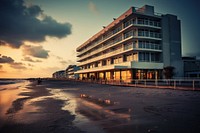 Small hotel sea architecture outdoors. AI generated Image by rawpixel.
