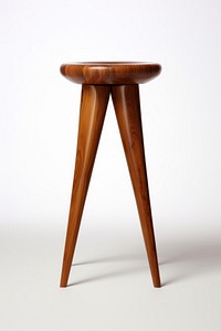 Stool furniture wood white background. 