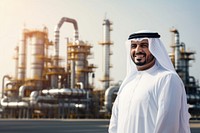 Muslim Arab entrepreneur refinery architecture oil refinery. 