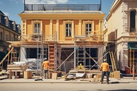 Street town architecture construction. 