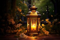 Glowing lantern illuminates celebration glowing candle. AI generated Image by rawpixel.