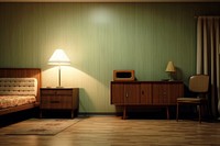 Retro room architecture furniture. AI generated Image by rawpixel.