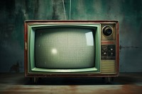 Vintage TV with retro design, old television with dials, classic vintage TV set, nostalgic retro television, antique TV with vintage style, retro TV screen.