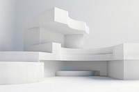 Abstract concrete architecture white staircase furniture.