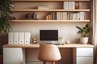 Computer desk furniture bookshelf. 