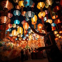 Festival lighting lantern celebration. 