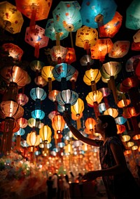 Festival lighting lantern celebration. 