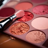 Cosmetics brush palette glamour.