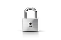 Modern key padlock icon white background protection security. 