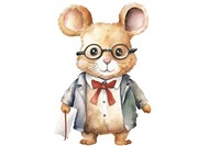 Mouse teacher animal glasses cartoon. AI generated Image by rawpixel.