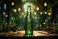 Beer bottle drink green condensation. AI generated Image by rawpixel.