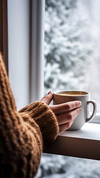 Coffee cup by the window. AI generated Image by rawpixel.