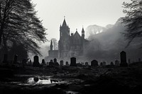 Old graveyard architecture building outdoors. AI generated Image by rawpixel.