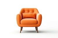 Orange modern chair furniture armchair. AI generated Image by rawpixel.