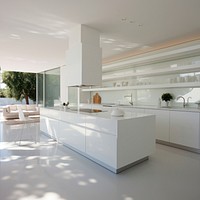 White modern kitchen. AI generated Image by rawpixel.