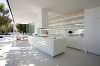 White modern kitchen. AI generated Image by rawpixel.