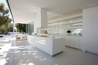 White modern kitchen. 