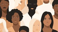 Diverse people standing together illustration. AI generated Image by rawpixel.