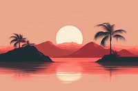Sunset landscape outdoors nature. AI generated Image by rawpixel.