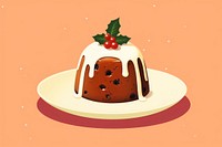 Christmas pudding dessert food cake. 