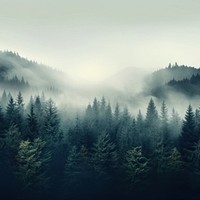 Forest mist backgrounds outdoors. AI generated Image by rawpixel.